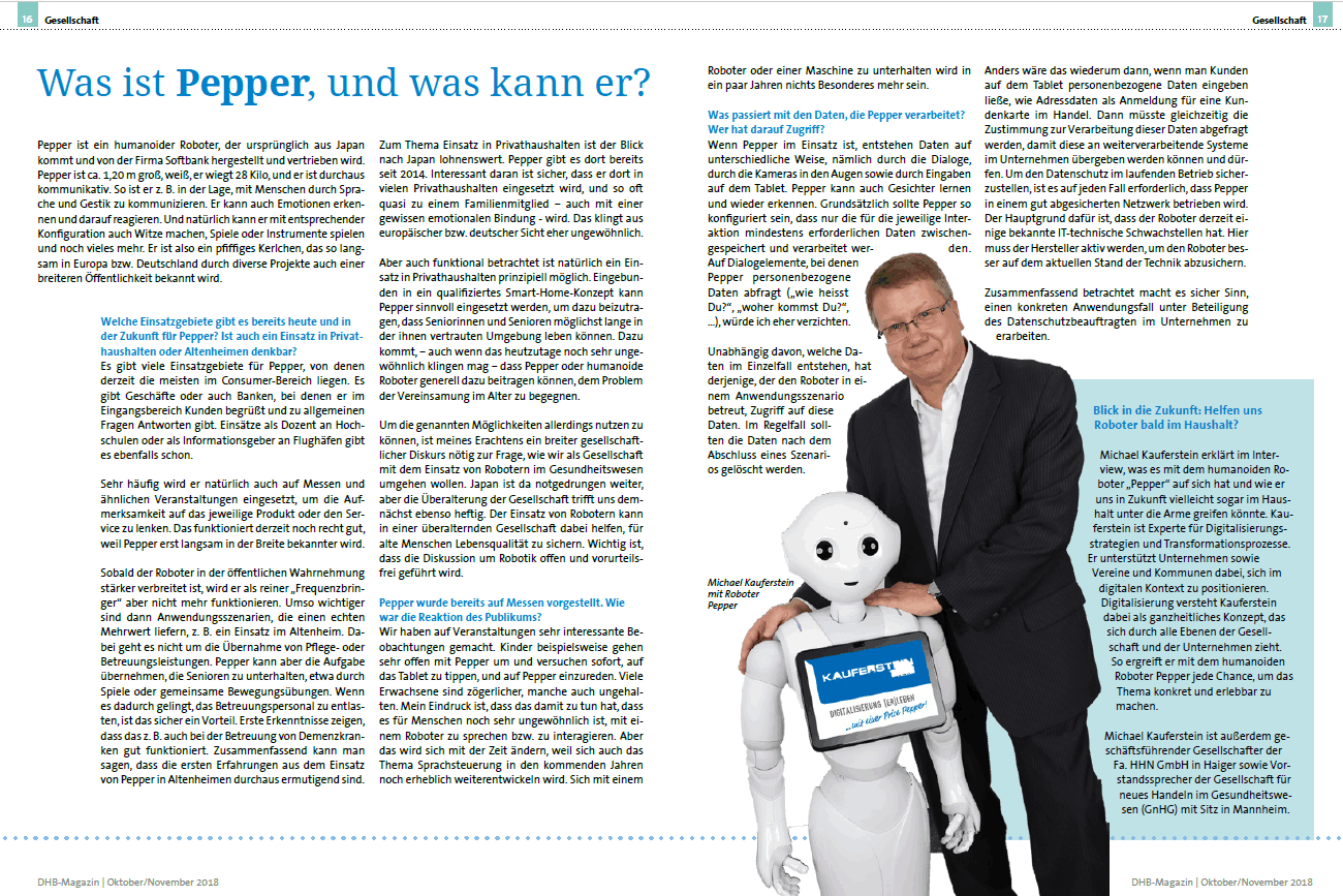 Interview zum humanoiden Roboter Pepper